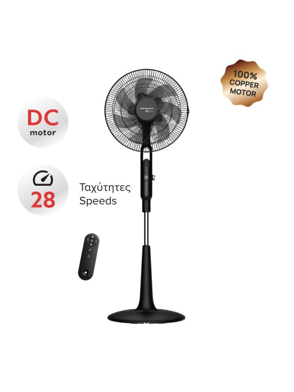 Telemax WindMax28DC+ (TSFD-A5) 30-0028 Ανεμιστήρας με Ορθοστάτη & Τηλεχειριστήριο