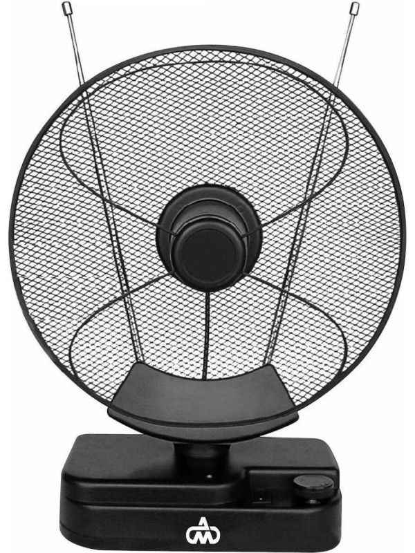 DM-0048 Εσωτερική Κεραία Τηλεόρασης (απαιτεί τροφοδοσία) σε Μαύρο Χρώμα Σύνδεση με Ομοαξονικό (Coaxial) Καλώδιο DM-0048 Εσωτερική Κεραία Τηλεόρασης (απαιτεί τροφοδοσία) σε Μαύρο Χρώμα Σύνδεση με Ομοαξονικό (Coaxial) Καλώδιο