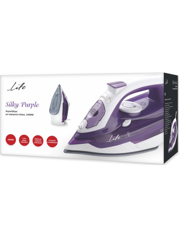 Life SI-100 Σίδερο Ατμού 2400W με Κεραμική Πλάκα και Συνεχόμενη Παροχή 25gr/min 221-0092 Life SI-100 Σίδερο Ατμού 2400W με Κεραμική Πλάκα και Συνεχόμενη Παροχή 25gr/min 221-0092