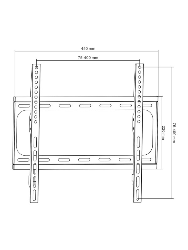 Cabletech DM-0151 Βάση Τηλεόρασης Τοίχου έως 55" και 40kg Cabletech DM-0151 Βάση Τηλεόρασης Τοίχου έως 55" και 40kg