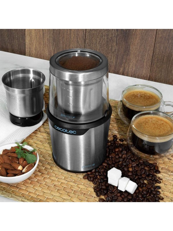 Cecotec TitanMill 300 DuoClean 01559 Ηλεκτρικός Μύλος Καφέ 300W με Χωρητικότητα 90gr Ασημί Cecotec TitanMill 300 DuoClean 01559 Ηλεκτρικός Μύλος Καφέ 300W με Χωρητικότητα 90gr Ασημί