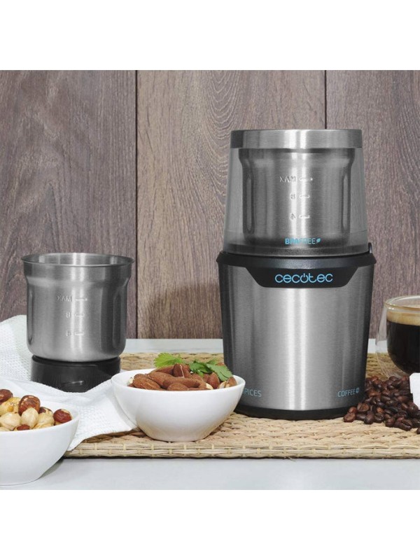 Cecotec TitanMill 300 DuoClean 01559 Ηλεκτρικός Μύλος Καφέ 300W με Χωρητικότητα 90gr Ασημί Cecotec TitanMill 300 DuoClean 01559 Ηλεκτρικός Μύλος Καφέ 300W με Χωρητικότητα 90gr Ασημί