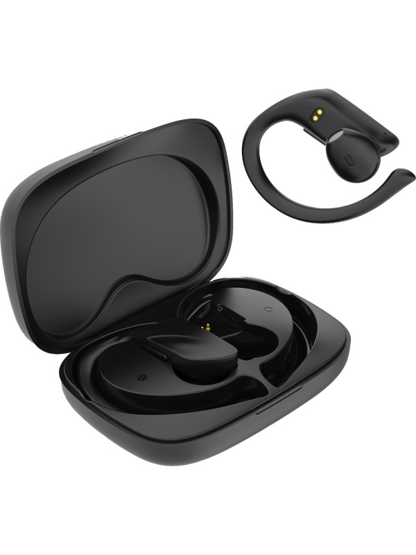 Lamtech LAM021820 Earbud Bluetooth Handsfree Ακουστικά με Θήκη Φόρτισης Μαύρα 