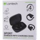 Lamtech LAM021820 Earbud Bluetooth Handsfree Ακουστικά με Θήκη Φόρτισης Μαύρα 