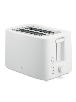 Life Crunchy Φρυγανιέρα 2 Θέσεων 750W Λευκή 221-0445