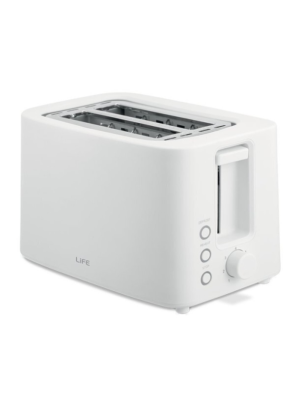 Life Crunchy Φρυγανιέρα 2 Θέσεων 750W Λευκή 221-0445