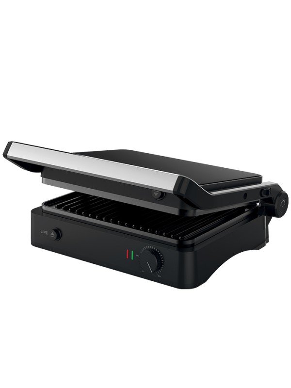 Life Jade Contact Τοστιέρα με Αποσπώμενες Πλάκες για 2 Τοστ 2000W Μαύρη