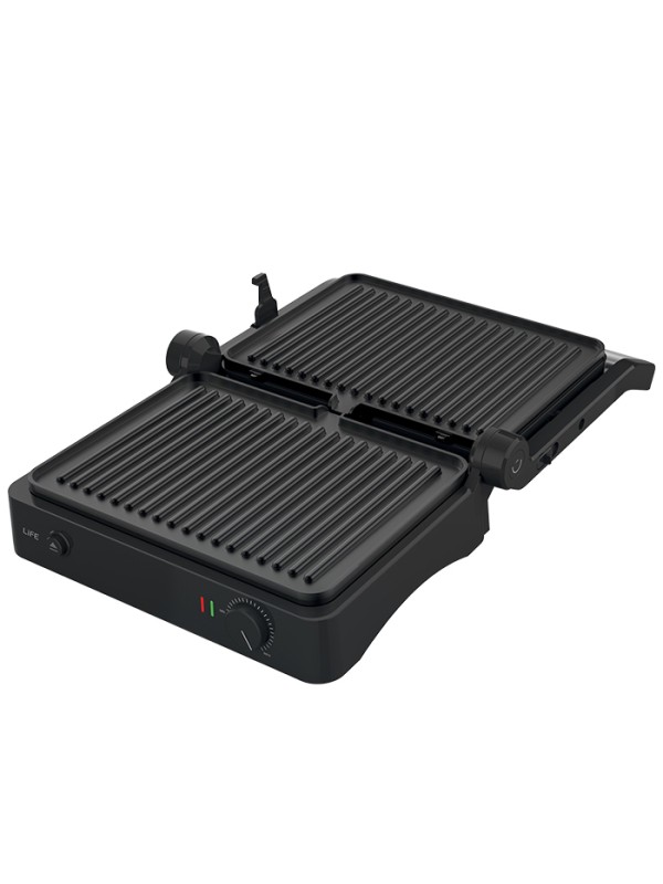 Life Jade Contact Τοστιέρα με Αποσπώμενες Πλάκες για 2 Τοστ 2000W Μαύρη