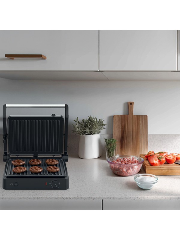 Life Jade Contact Τοστιέρα με Αποσπώμενες Πλάκες για 2 Τοστ 2000W Μαύρη