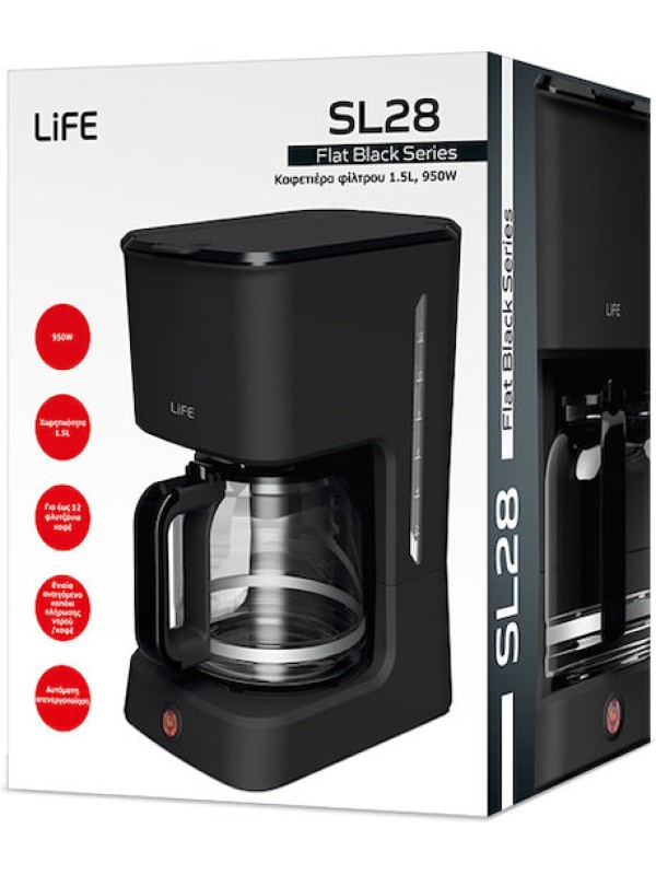 ΚΑΦΕΤΙΕΡΑ LIFE SL 28 FLAT BLACK 950W ΓΑΛΛΙΚΟΥ 221-0481