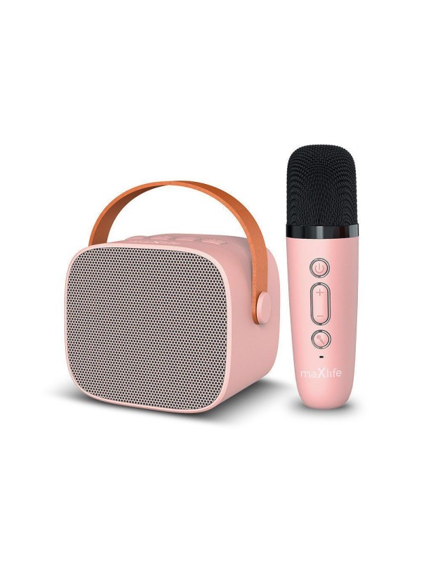 Maxlife Σύστημα Karaoke με Ασύρματo Μικρόφωνo MXKS-100 σε Ροζ Χρώμα