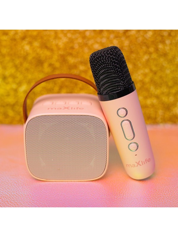 Maxlife Σύστημα Karaoke με Ασύρματo Μικρόφωνo MXKS-100 σε Ροζ Χρώμα