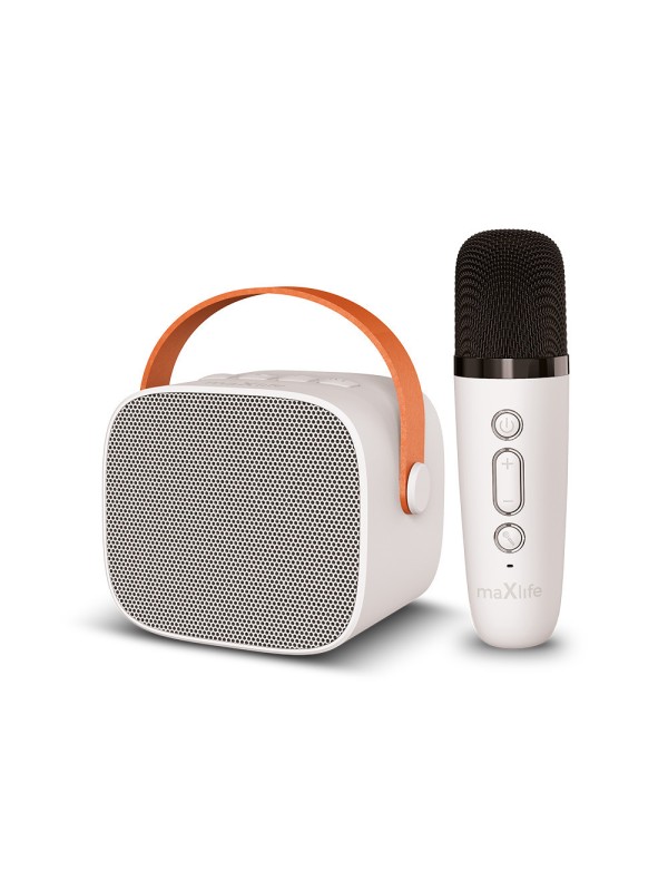 Maxlife Σύστημα Karaoke με Ασύρματo Μικρόφωνo MXKS-100 σε Λευκό Χρώμα Maxlife Σύστημα Karaoke με Ασύρματo Μικρόφωνo MXKS-100 σε Λευκό Χρώμα