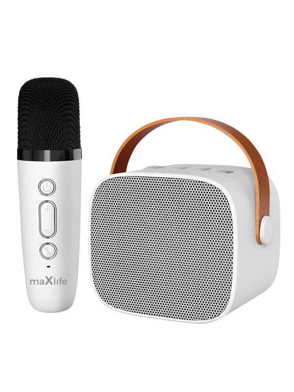 Maxlife Σύστημα Karaoke με Ασύρματo Μικρόφωνo MXKS-100 σε Λευκό Χρώμα Maxlife Σύστημα Karaoke με Ασύρματo Μικρόφωνo MXKS-100 σε Λευκό Χρώμα