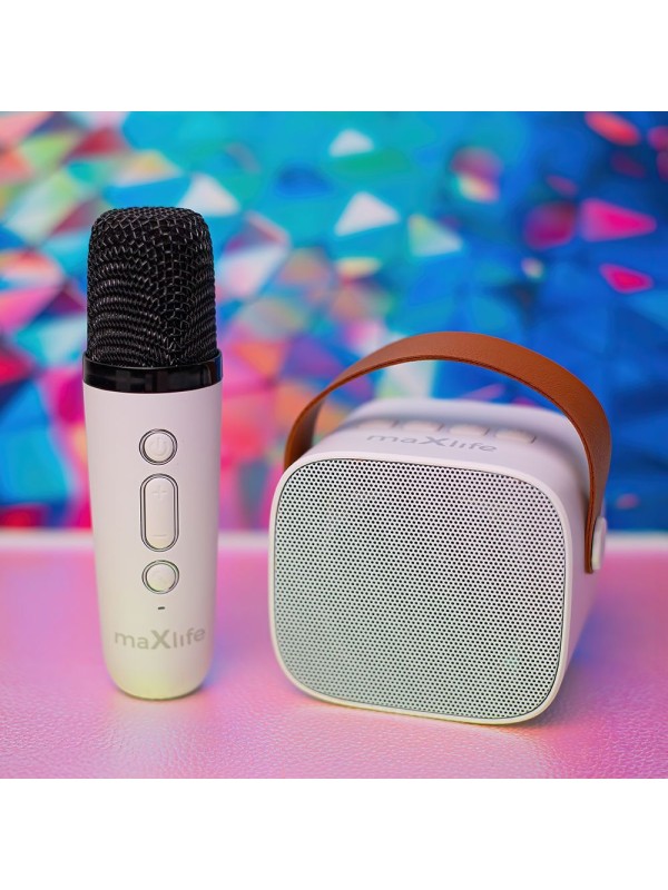 Maxlife Σύστημα Karaoke με Ασύρματo Μικρόφωνo MXKS-100 σε Λευκό Χρώμα Maxlife Σύστημα Karaoke με Ασύρματo Μικρόφωνo MXKS-100 σε Λευκό Χρώμα