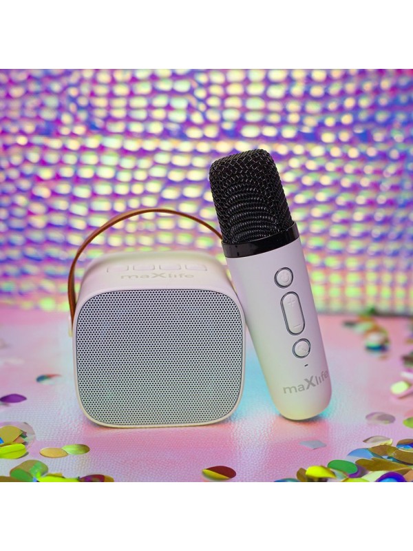 Maxlife Σύστημα Karaoke με Ασύρματo Μικρόφωνo MXKS-100 σε Λευκό Χρώμα Maxlife Σύστημα Karaoke με Ασύρματo Μικρόφωνo MXKS-100 σε Λευκό Χρώμα