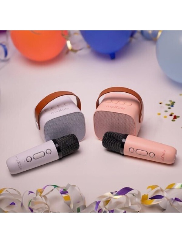Maxlife Σύστημα Karaoke με Ασύρματo Μικρόφωνo MXKS-100 σε Λευκό Χρώμα Maxlife Σύστημα Karaoke με Ασύρματo Μικρόφωνo MXKS-100 σε Λευκό Χρώμα
