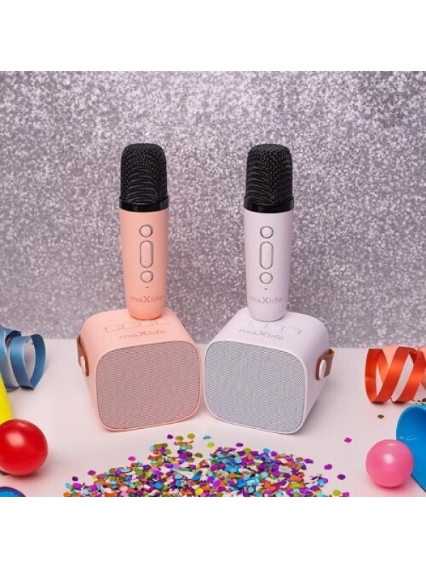 Maxlife Σύστημα Karaoke με Ασύρματo Μικρόφωνo MXKS-100 σε Λευκό Χρώμα Maxlife Σύστημα Karaoke με Ασύρματo Μικρόφωνo MXKS-100 σε Λευκό Χρώμα