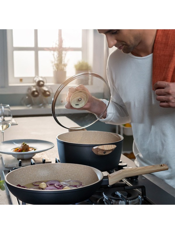 Estia Earth Τηγάνι από Αλουμίνιο με Επίστρωση από Πέτρα 20cm Estia Earth Τηγάνι από Αλουμίνιο με Επίστρωση από Πέτρα 20cm