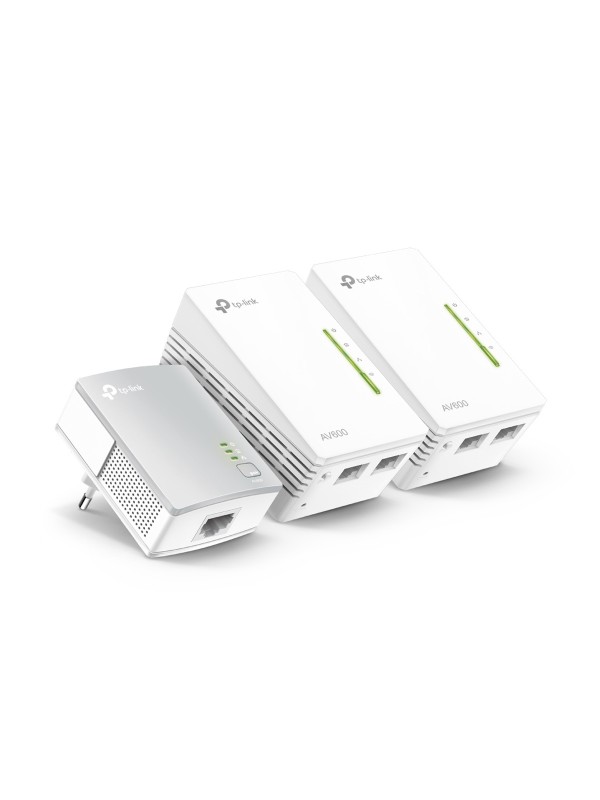 TP-LINK TL-WPA4220T KIT v1 Powerline Τριπλό για Ασύρματη Σύνδεση Wi‑Fi 4 και 2 Θύρες Ethernet