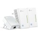 TP-LINK TL-WPA4220T KIT v1 Powerline Τριπλό για Ασύρματη Σύνδεση Wi‑Fi 4 και 2 Θύρες Ethernet