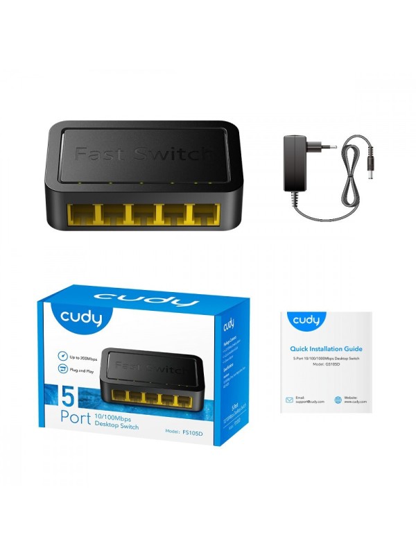 Cudy FS105D Unmanaged L2 Switch με 5 Θύρες Ethernet Cudy FS105D Unmanaged L2 Switch με 5 Θύρες Ethernet