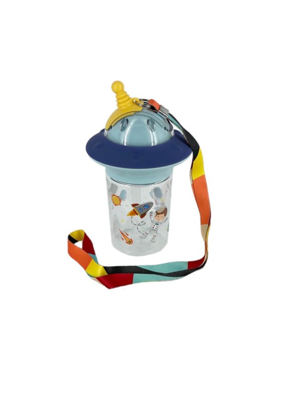 Estia Astro Παιδικό Παγούρι Πλαστικό με Καλαμάκι Μπλε 450ml 01-10843