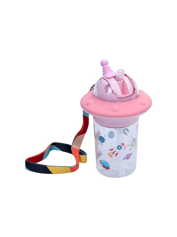 Estia Astro Παιδικό Παγούρι Πλαστικό με Καλαμάκι Ροζ 450ml 01-10850 Estia Astro Παιδικό Παγούρι Πλαστικό με Καλαμάκι Ροζ 450ml 01-10850