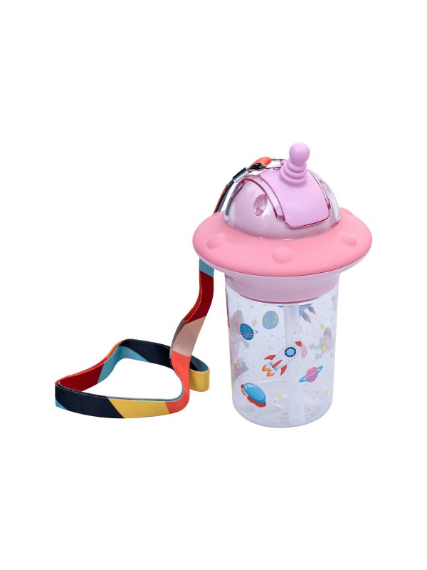 Estia Astro Παιδικό Παγούρι Πλαστικό με Καλαμάκι Ροζ 450ml 01-10850 Estia Astro Παιδικό Παγούρι Πλαστικό με Καλαμάκι Ροζ 450ml 01-10850