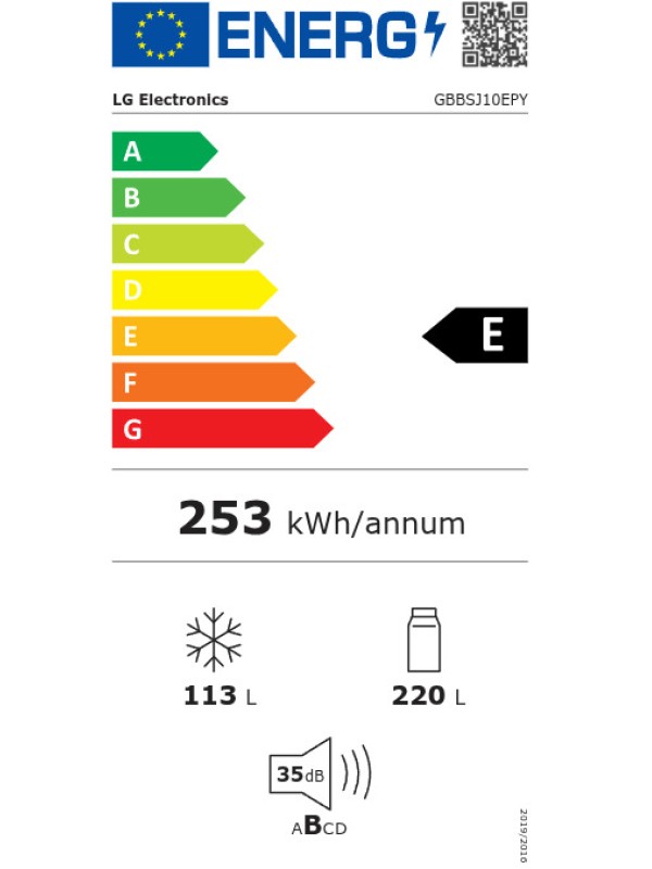 LG Ψυγειοκαταψύκτης 333lt Total NoFrost Υ186xΠ59.7xΒ67.4εκ. Ασημί GBBSJ10EPY LG Ψυγειοκαταψύκτης 333lt Total NoFrost Υ186xΠ59.7xΒ67.4εκ. Ασημί GBBSJ10EPY
