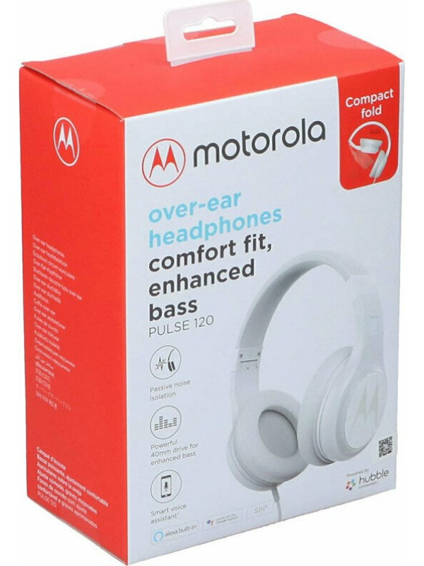 Motorola Pulse 120 Ενσύρματα Over Ear Ακουστικά Λευκά