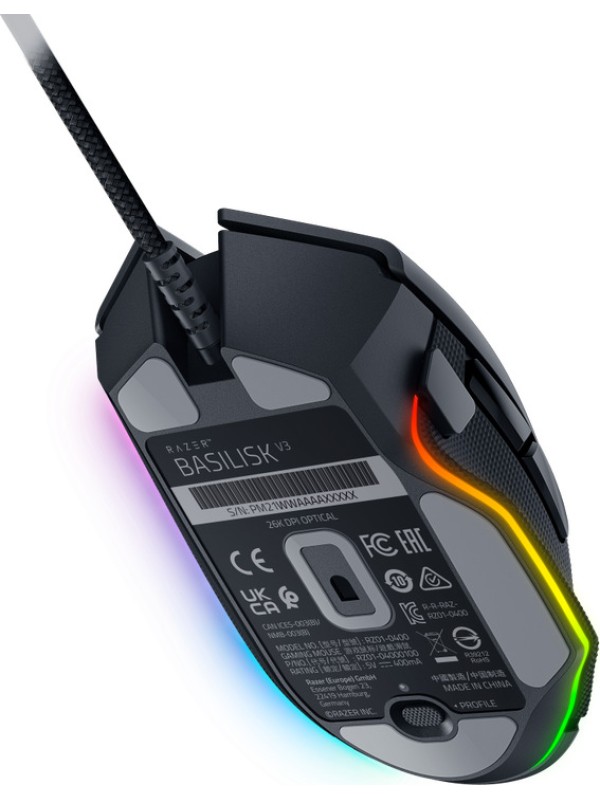 Razer Basilisk V3 RGB Gaming Ποντίκι 26000 DPI Μαύρο Razer Basilisk V3 RGB Gaming Ποντίκι 26000 DPI Μαύρο