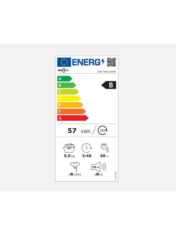 Winstar Πλυντήριο Ρούχων 9kg 1200 Στροφών WST WMT1259IN Winstar Πλυντήριο Ρούχων 9kg 1200 Στροφών WST WMT1259IN