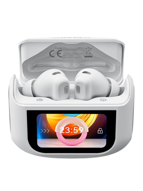 AirBuds 12 Bluetooth Handsfree Ακουστικά με Αντοχή στον Ιδρώτα και Θήκη Φόρτισης Λευκά AirBuds 12 Bluetooth Handsfree Ακουστικά με Αντοχή στον Ιδρώτα και Θήκη Φόρτισης Λευκά