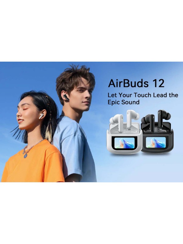 AirBuds 12 Bluetooth Handsfree Ακουστικά με Αντοχή στον Ιδρώτα και Θήκη Φόρτισης Λευκά AirBuds 12 Bluetooth Handsfree Ακουστικά με Αντοχή στον Ιδρώτα και Θήκη Φόρτισης Λευκά