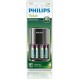Philips MultiLife Φορτιστής 4 Μπαταριών Ni-MH Μεγέθους AA/AAA Σετ με 4x AAA 800 mAh