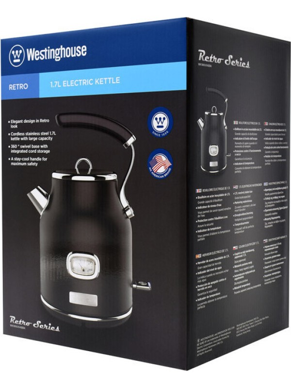 Westinghouse Βραστήρας 1.7lt 2200W Μαύρος Westinghouse Βραστήρας 1.7lt 2200W Μαύρος