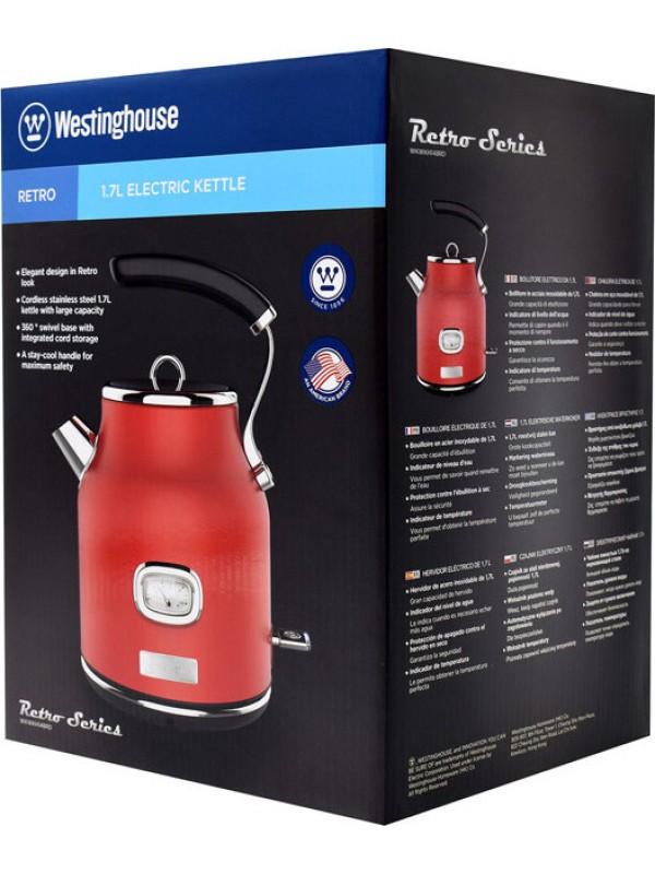 Westinghouse Βραστήρας 1.7lt 2200W Κόκκινος Westinghouse Βραστήρας 1.7lt 2200W Κόκκινος