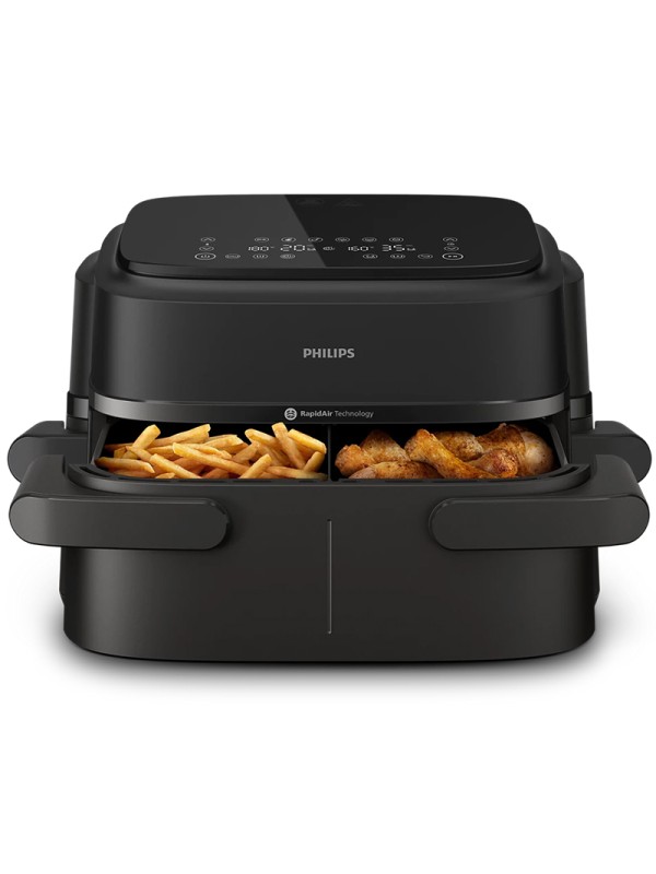 Philips Air Fryer με Διπλό Αποσπώμενο Κάδο 7.1lt Μαύρο NA154/00