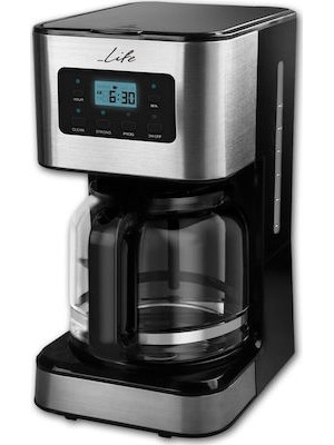 Life CM-200 Καφετιέρα Φίλτρου 950W Silver 221-0093