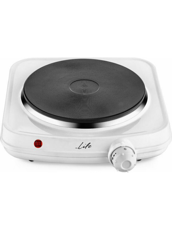 Life Perfect Cook Επιτραπέζια Εστία Εμαγιέ Μονή Λευκή 221-0184