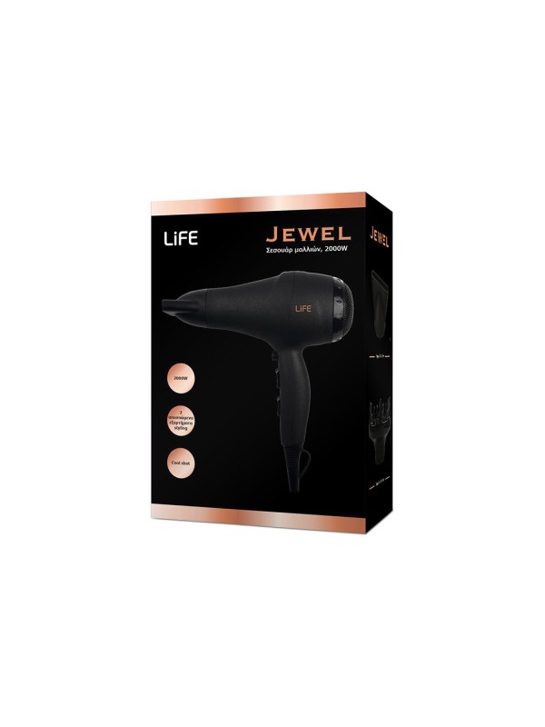 Life Jewel HD-001 Πιστολάκι Μαλλιών με Φυσούνα 2000W 221-0053