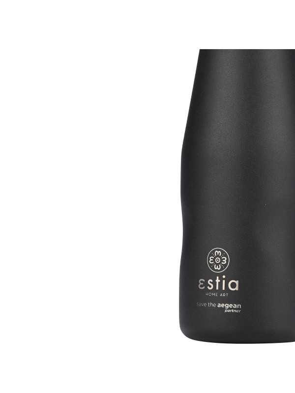 Estia Travel Flask Save the Aegean Ανακυκλώσιμο Μπουκάλι Θερμός Ανοξείδωτο BPA Free 350ml MIDNIGHT BLACK με Καλαμάκι Estia Travel Flask Save the Aegean Ανακυκλώσιμο Μπουκάλι Θερμός Ανοξείδωτο BPA Free 350ml MIDNIGHT BLACK με Καλαμάκι