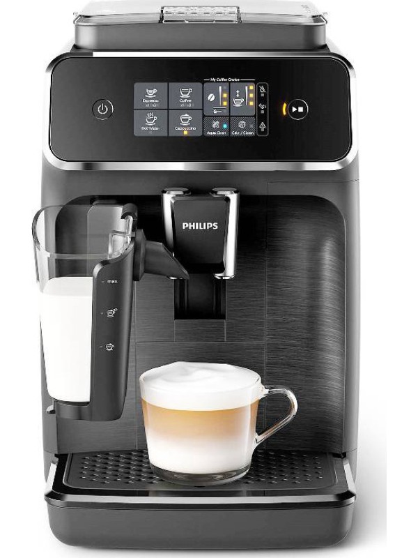 Philips Series 2200 Αυτόματη Μηχανή Espresso 1500W Πίεσης 15bar για Cappuccino με Μύλο Άλεσης Μαύρη EP 2230/10