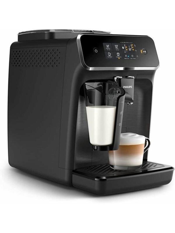 Philips Series 2200 Αυτόματη Μηχανή Espresso 1500W Πίεσης 15bar για Cappuccino με Μύλο Άλεσης Μαύρη EP 2230/10