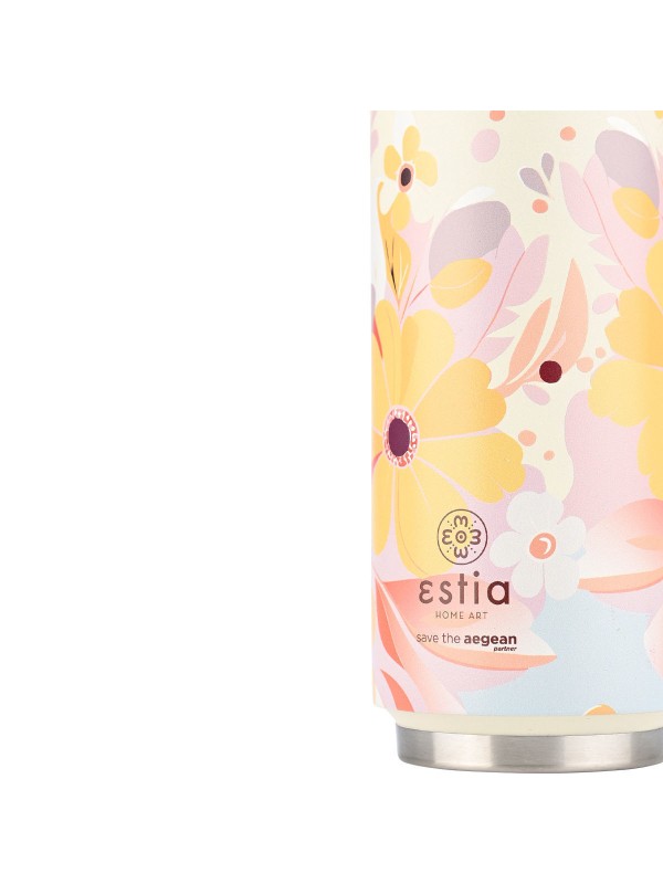 Estia Travel Cup Θερμός Ανοξείδωτο / Πλαστικό BPA Free 500ml Spring sonata 01-22860