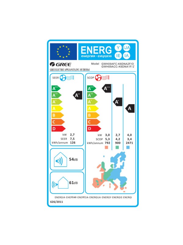 Gree Fairy GRC-241QI/KFR-N5/GRCO-241QI/KFR-N5 Κλιματιστικό Inverter 24000 BTU A++/A+ με Ιονιστή και WiFi Gree Fairy GRC-241QI/KFR-N5/GRCO-241QI/KFR-N5 Κλιματιστικό Inverter 24000 BTU A++/A+ με Ιονιστή και WiFi