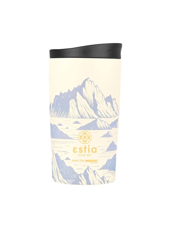Estia Travel Mug Save The Aegean Ανακυκλώσιμο Ποτήρι Θερμός Ανοξείδωτο BPA Free 350ml Alpine essence 01-25625 Estia Travel Mug Save The Aegean Ανακυκλώσιμο Ποτήρι Θερμός Ανοξείδωτο BPA Free 350ml Alpine essence 01-25625