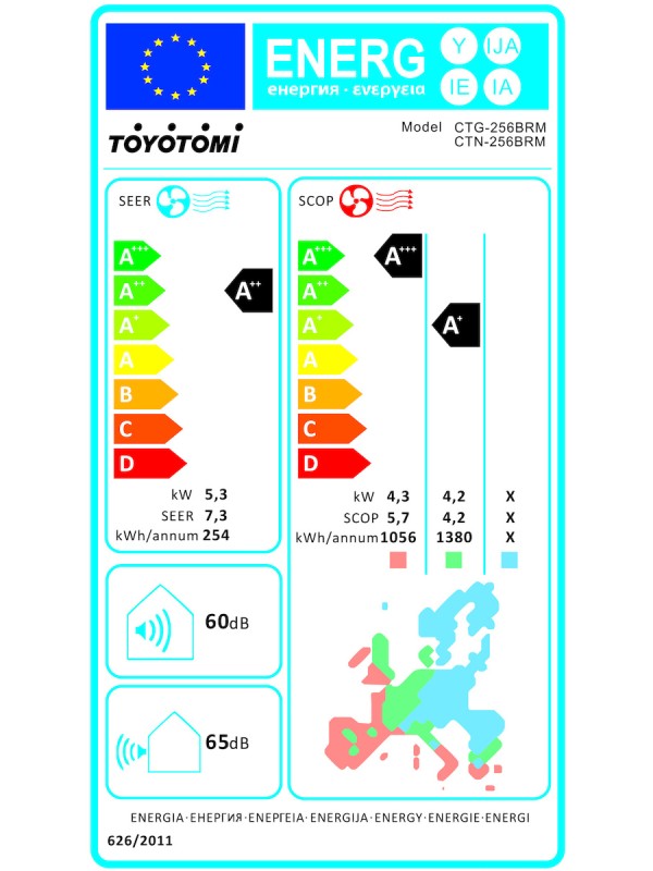 Toyotomi Erai CTN/CTG-256BRM Κλιματιστικό Inverter 18000 BTU A++/A+ με Ιονιστή και WiFi Midnight Blue Toyotomi Erai CTN/CTG-256BRM Κλιματιστικό Inverter 18000 BTU A++/A+ με Ιονιστή και WiFi Midnight Blue