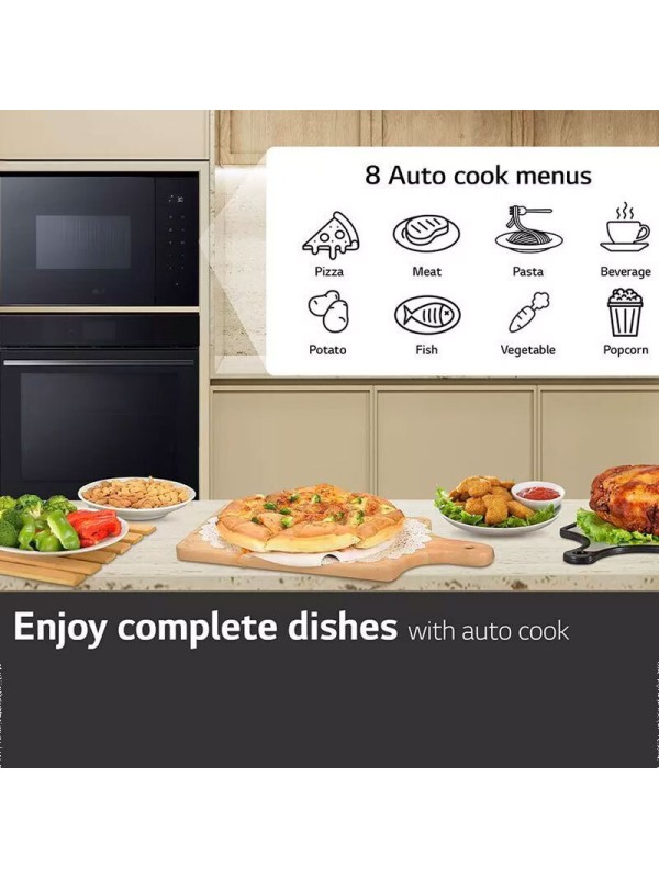 LG Εντοιχιζόμενος Φούρνος Μικροκυμάτων με Grill 25lt Μαύρος Κωδικός: MGBZ2593F 